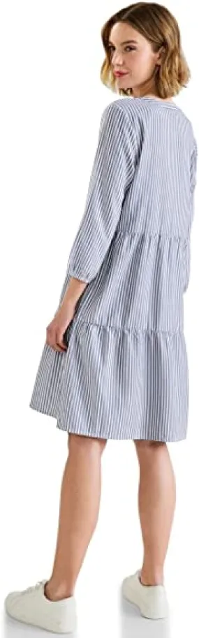 143566- Street One Blue/White Stripped Dress