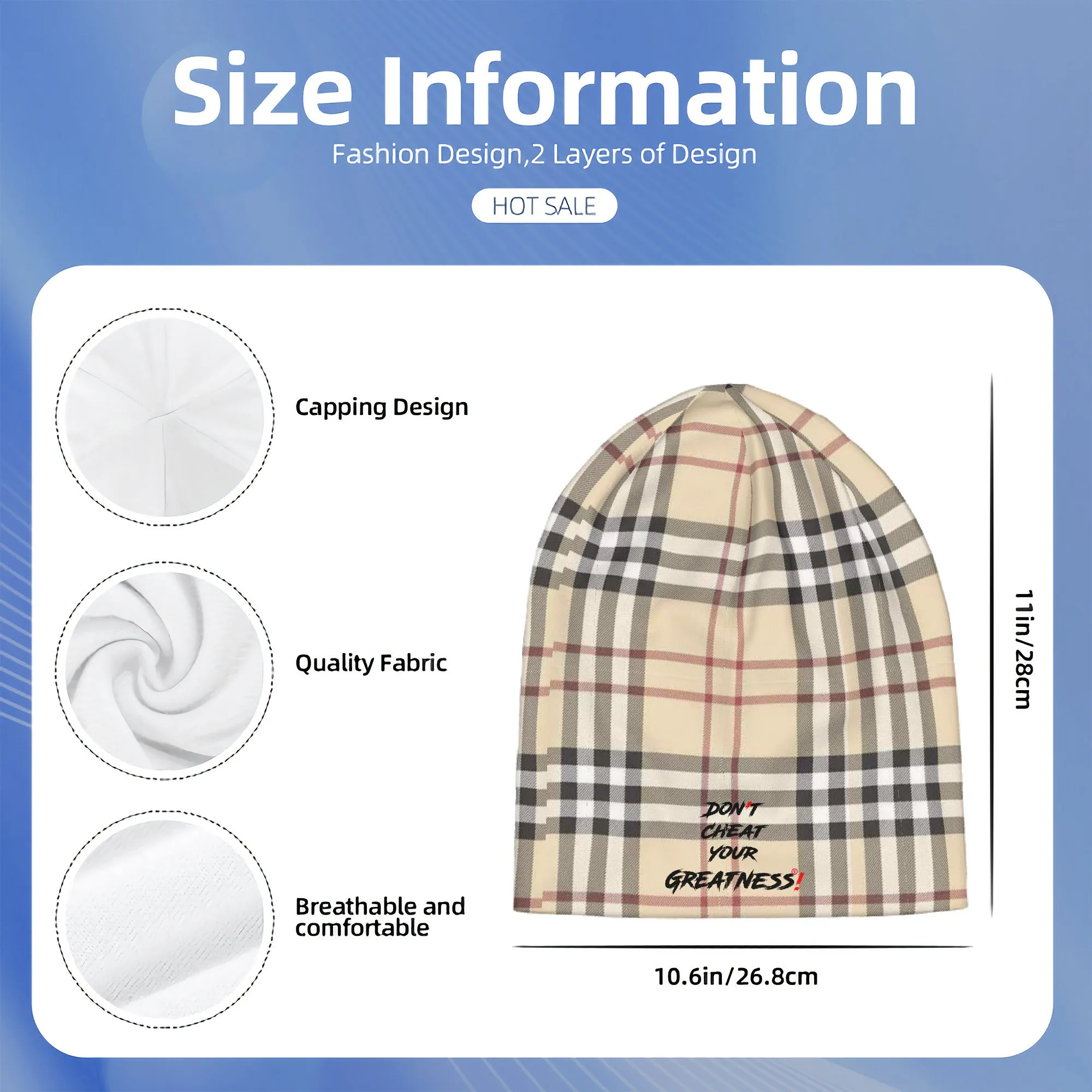 Adult Burberry Knitted Beanie Silk