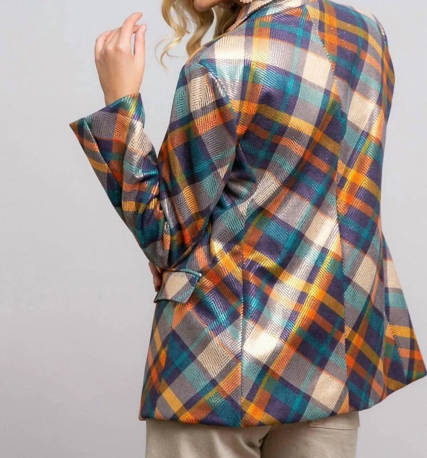 Alexey Jacket In Danube Plaid