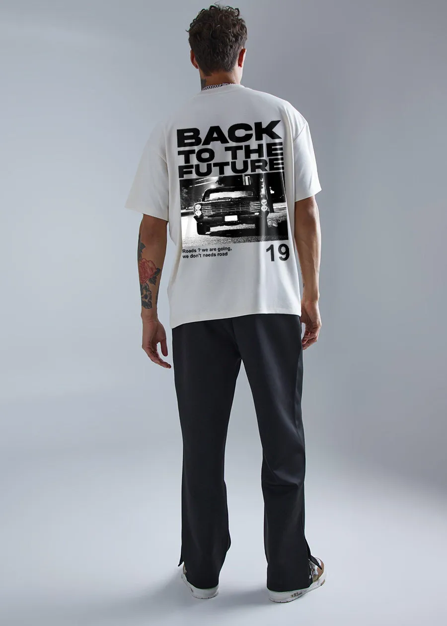 Back To Future Men Oversized Printed T-Shirt