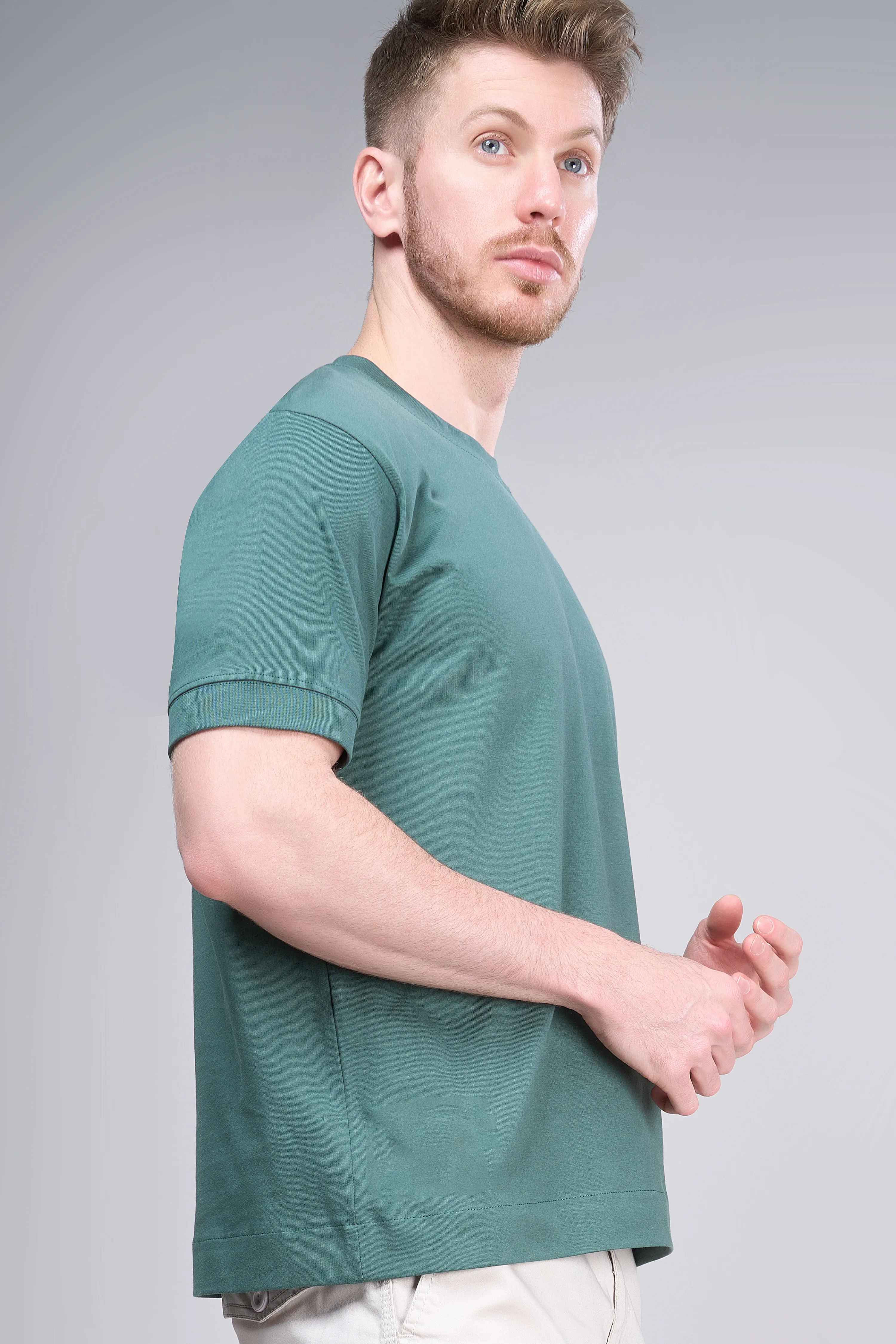 Berry Green - Oversized drop shoulder