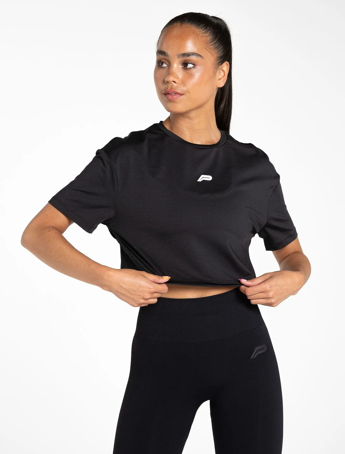 Breeze Crop T-Shirt - Black