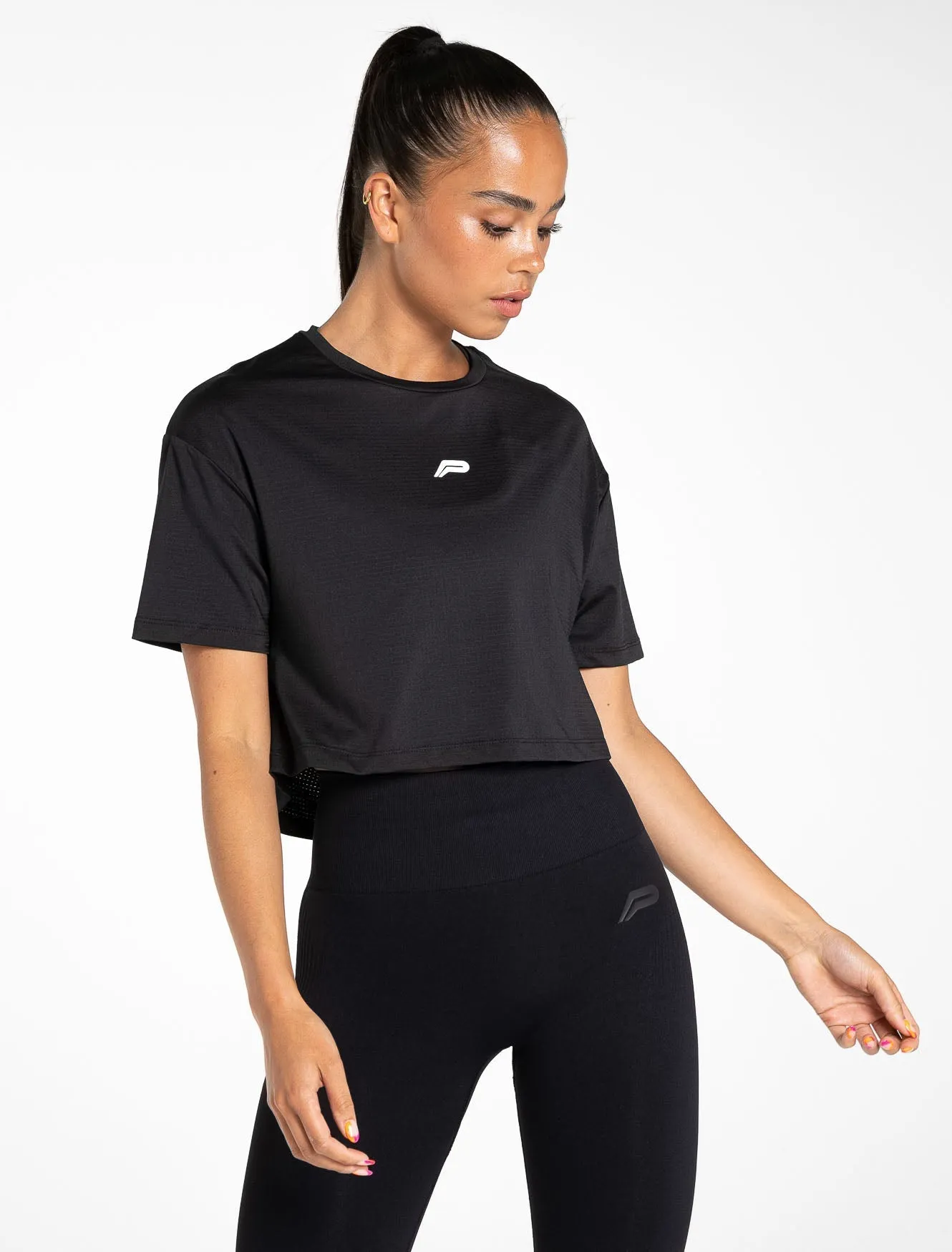 Breeze Crop T-Shirt - Black