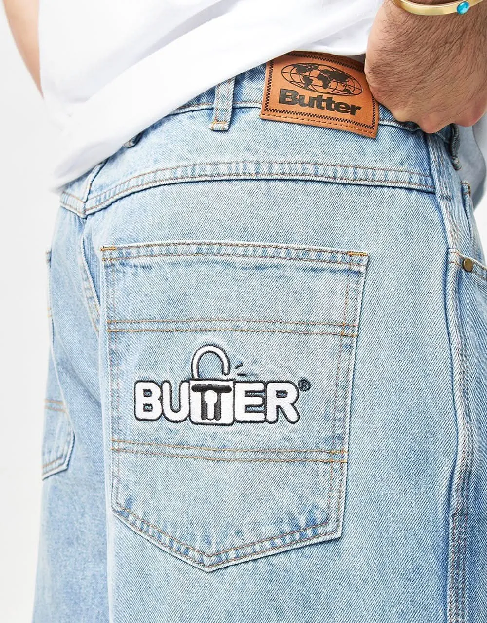 Butter Goods Lock Baggy Denim Jean - Light Indigo