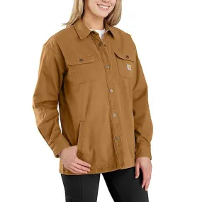 Carhartt Women's Rugged Flex Canvas Fleece-Lined Shirt Jac