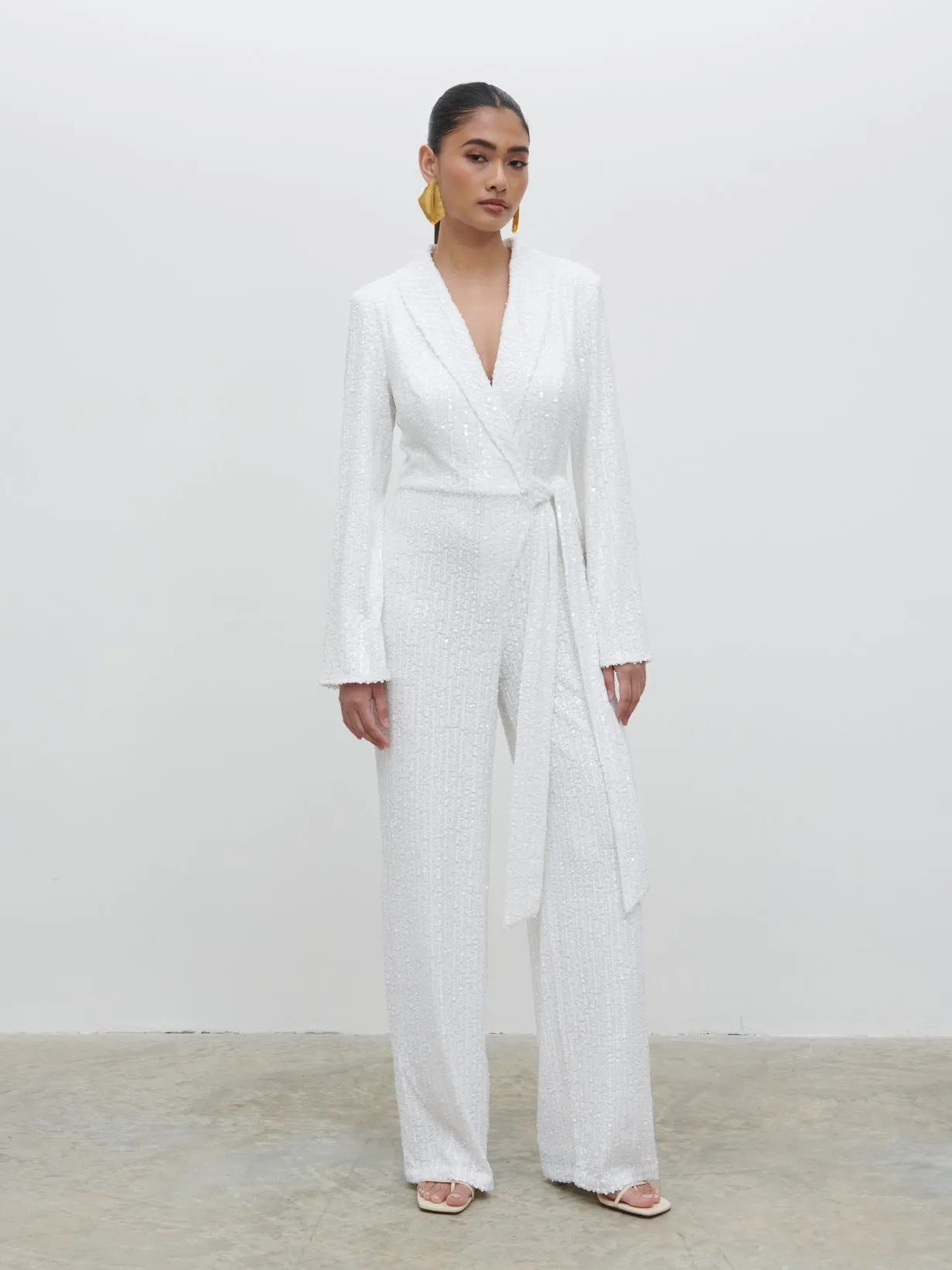 Chamonix Sequin Jumpsuit - Ivory