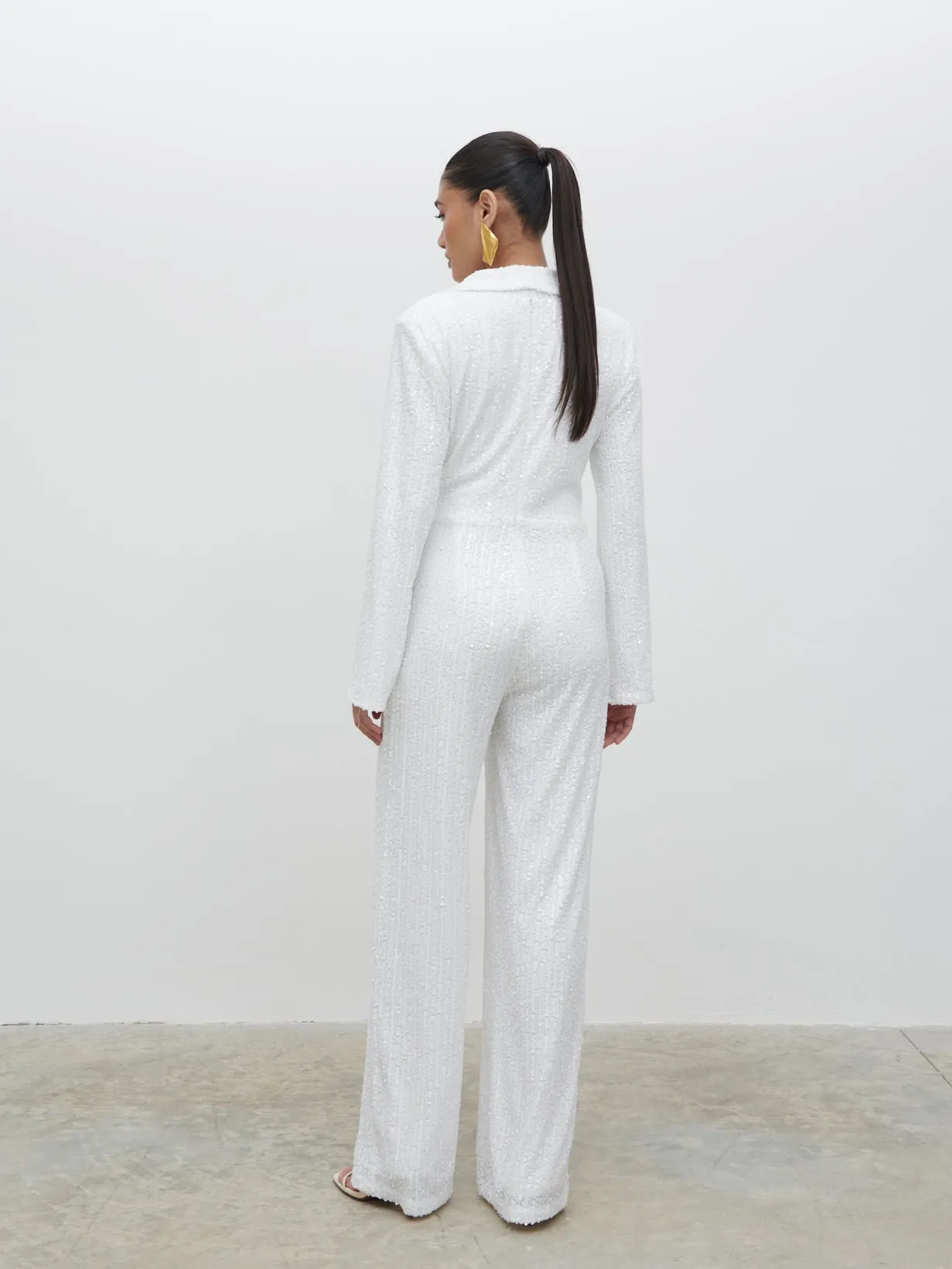 Chamonix Sequin Jumpsuit - Ivory