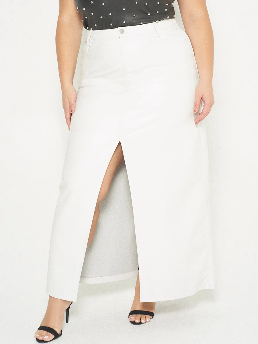 CURVE IMOGEN RECYCLED LEATHER SKIRT