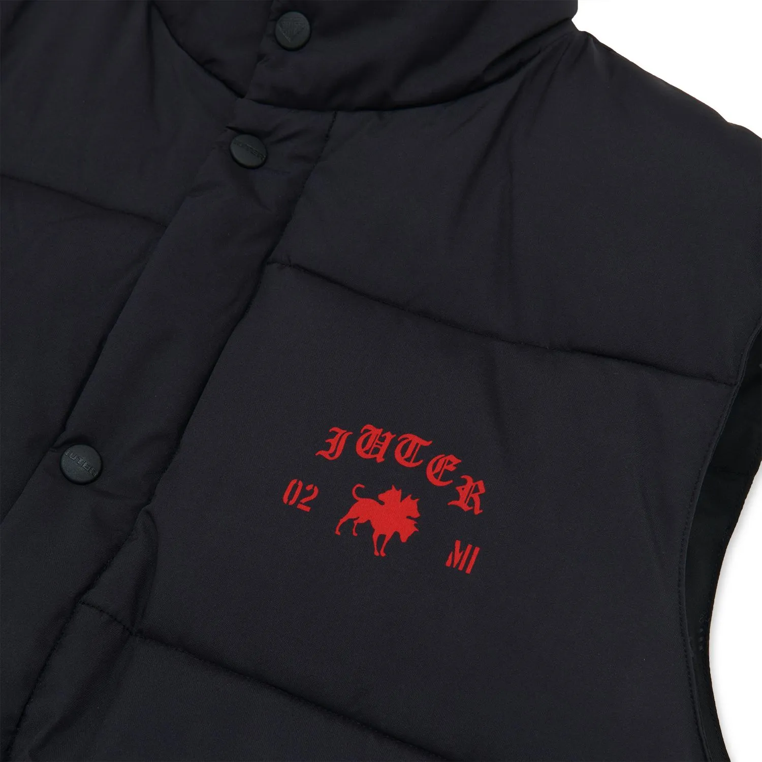 DOGO BREED PUFF VEST BLACK