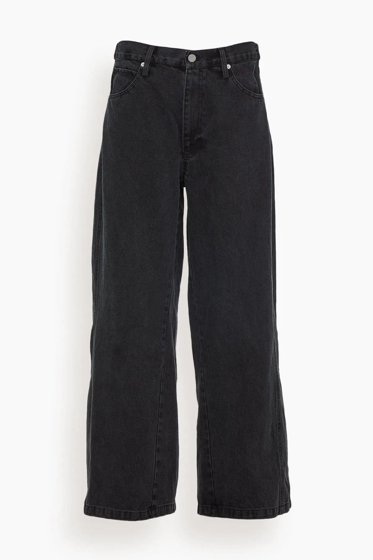 Elena Denim Baggy Pants in Black