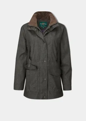 Fernley Ladies Waterproof Field Coat In Hopsack