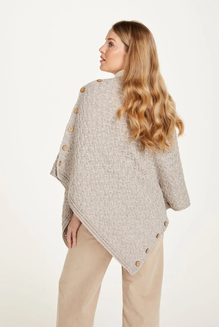 Glenbeigh Aran Cape | Oatmeal