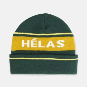 Helas - Knitted Beanie - Green / Orange