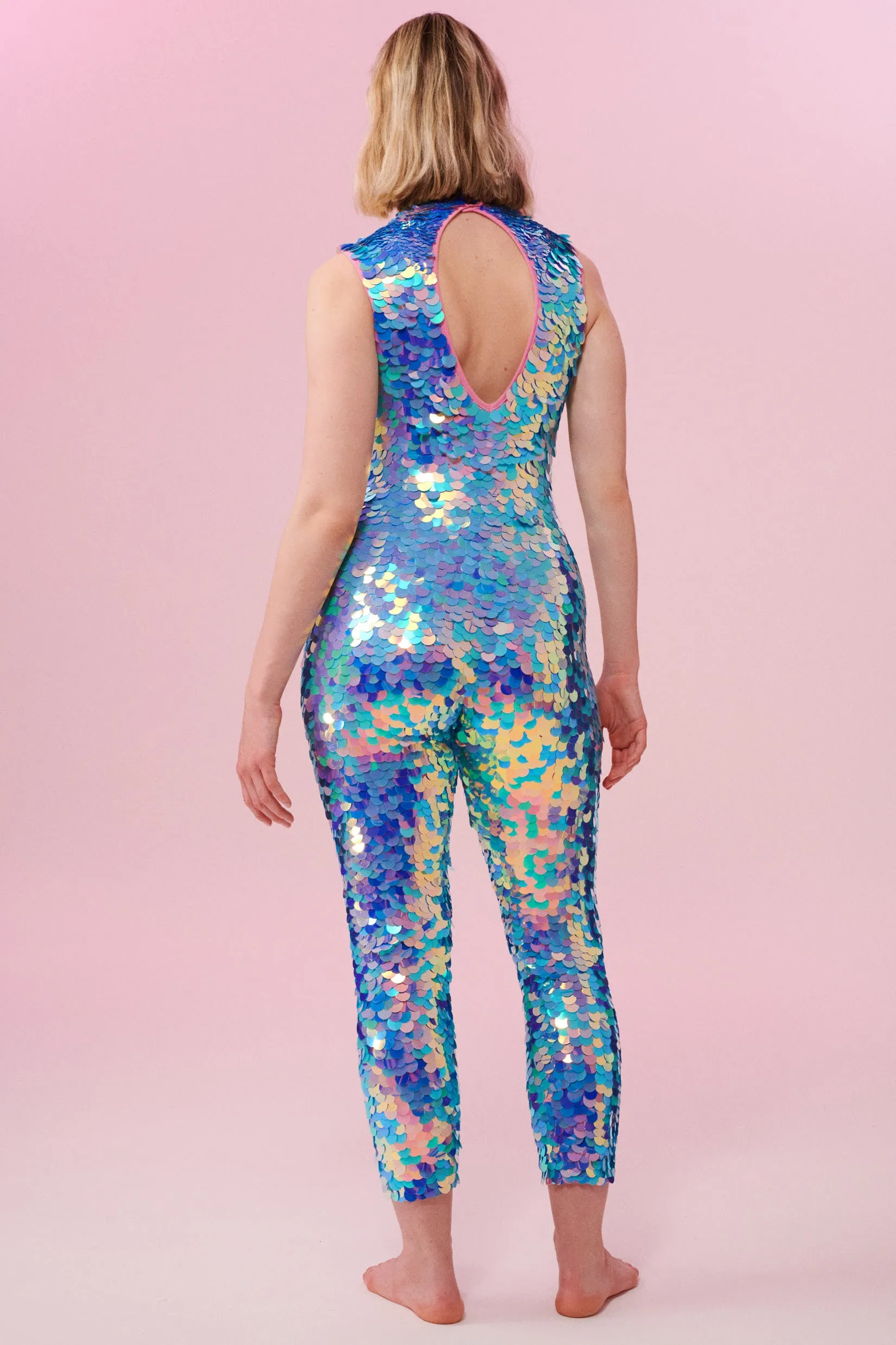 IRIS SEQUIN JUMPSUIT - AMETHYST