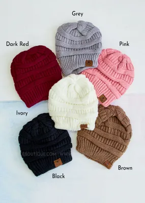 Knitted Fleece Beanies