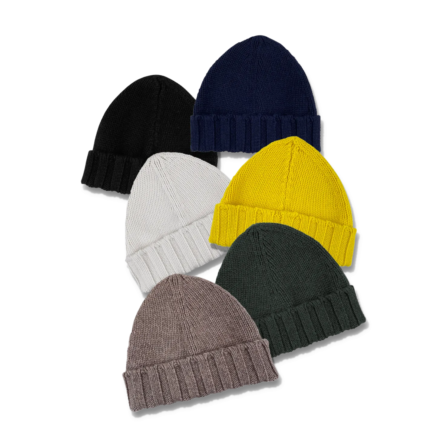 Knitted Pure Cashmere Beanie in Flash