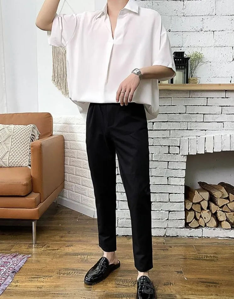 [Korean Style] 3 Colors Poly Casual Shirts