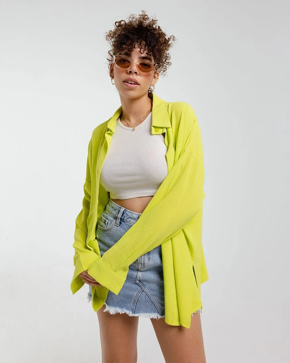 Lime Green Oversized Shirt