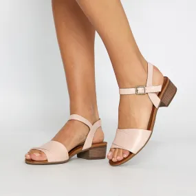 Maisy Heel in Blush Leather