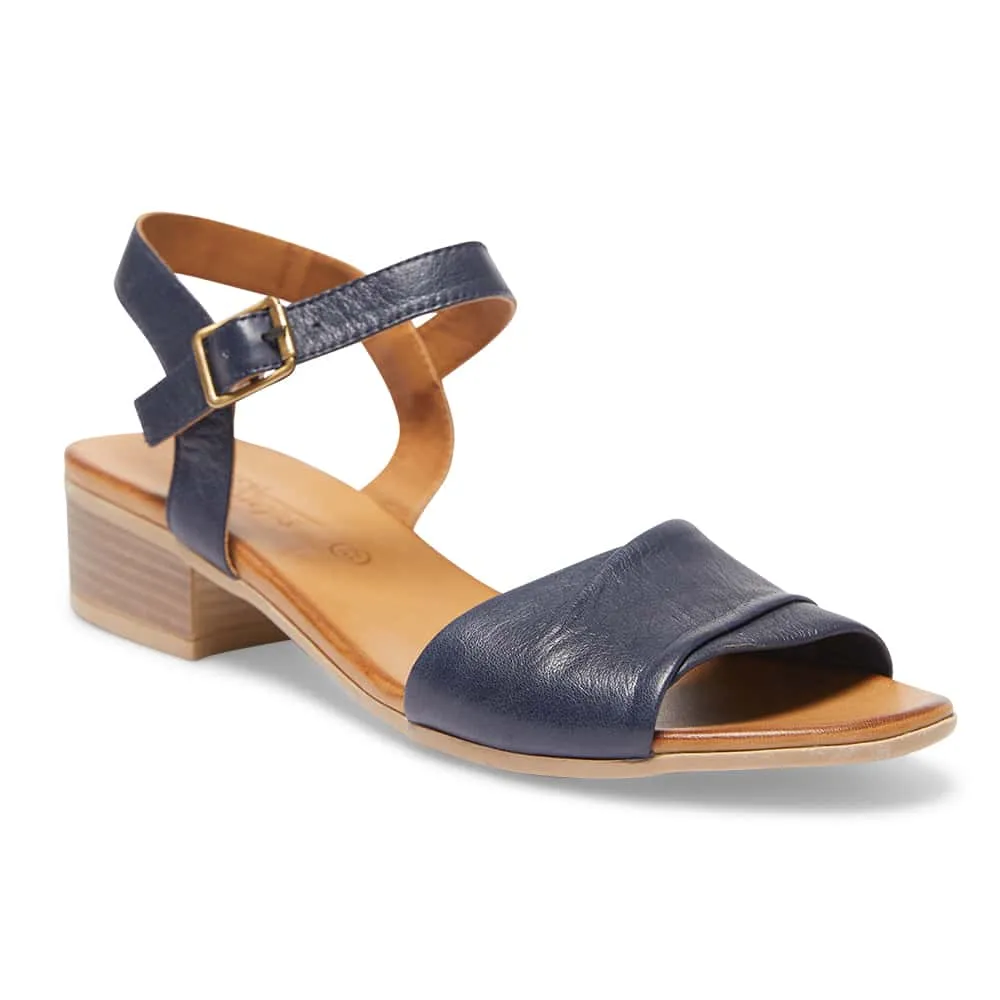 Maisy Heel in Navy Leather