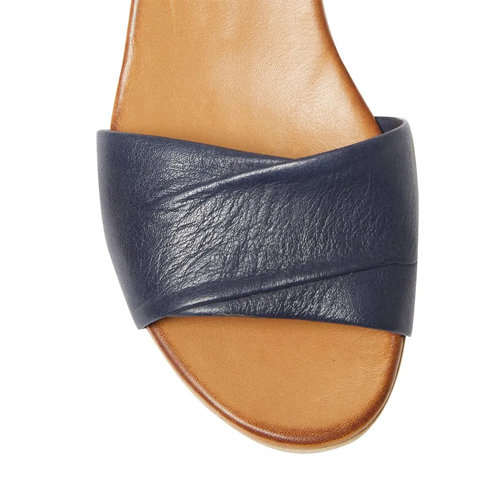 Maisy Heel in Navy Leather