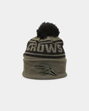 New Era Adelaide Crows 'AFL '22 Olive' Pom Knit Beanie Green