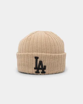 New Era Los Angeles Dodgers Knitted Beanie Light Beige