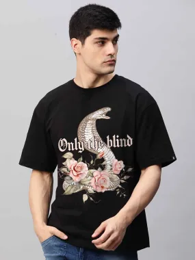 Only The Blind Men Oversized Printed T-Shirt