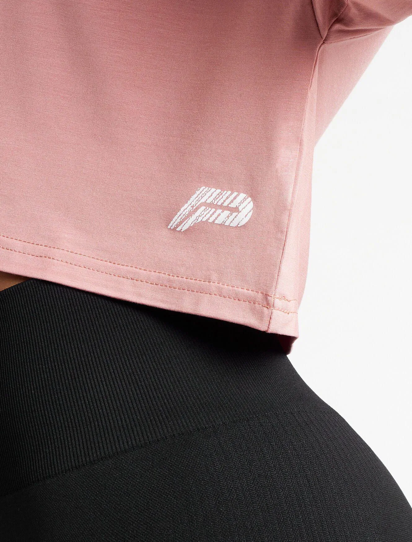 Oversized Crop T-Shirt - Dusky Pink