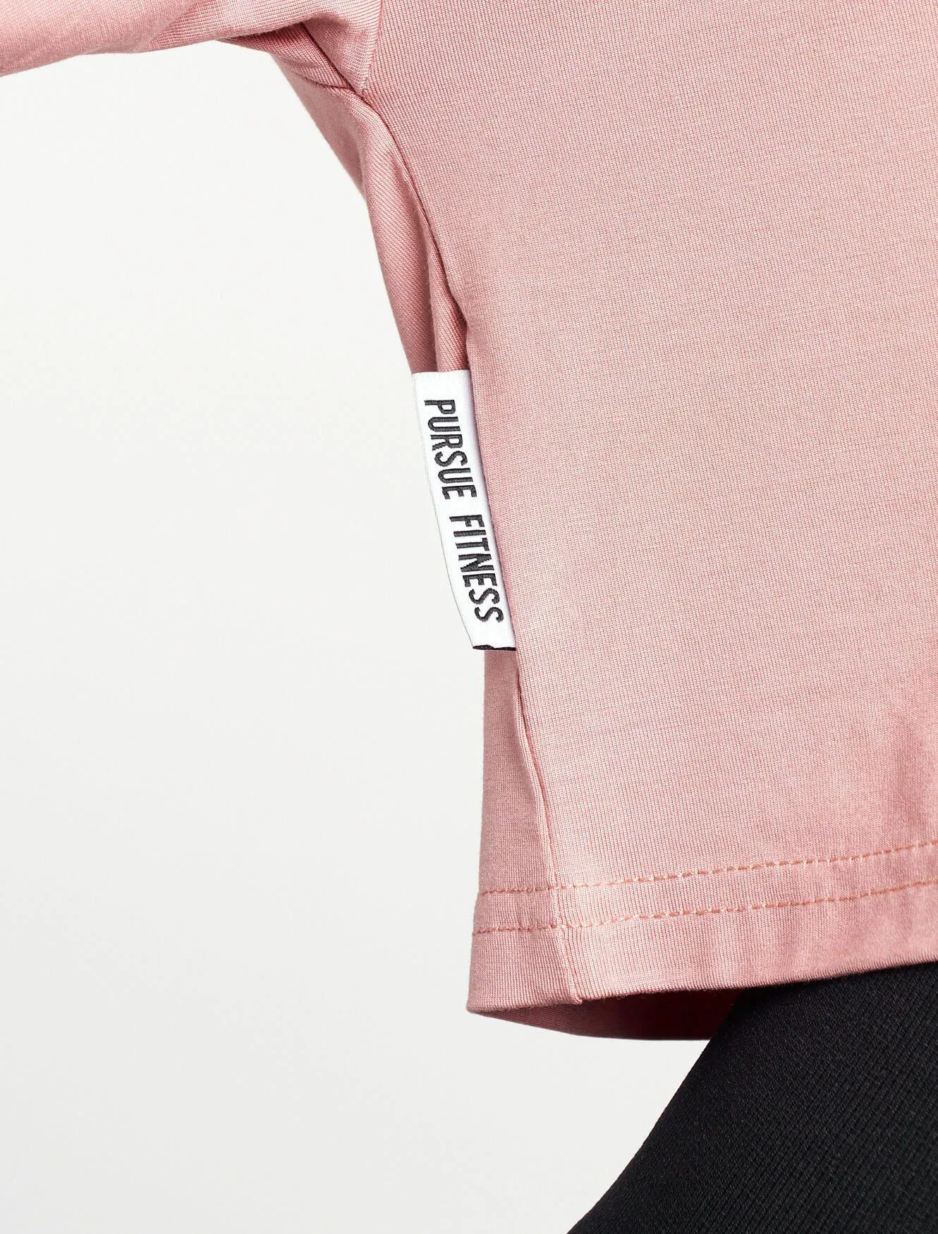 Oversized Crop T-Shirt - Dusky Pink