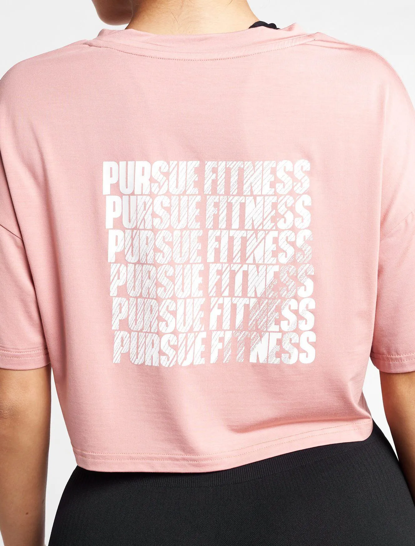 Oversized Crop T-Shirt - Dusky Pink