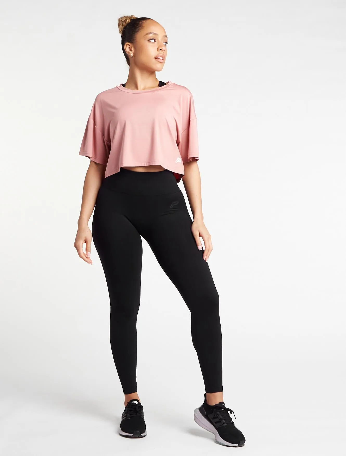 Oversized Crop T-Shirt - Dusky Pink