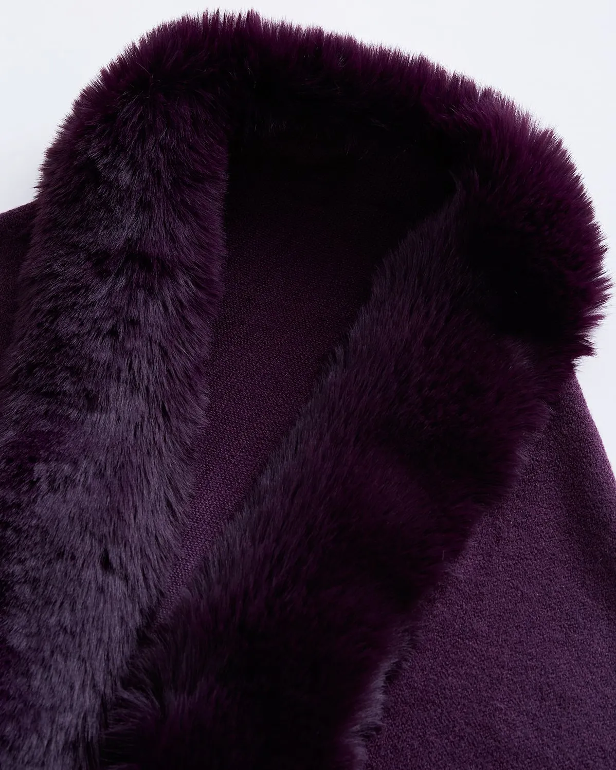 Pankh lewy woolen fur shawl/cape