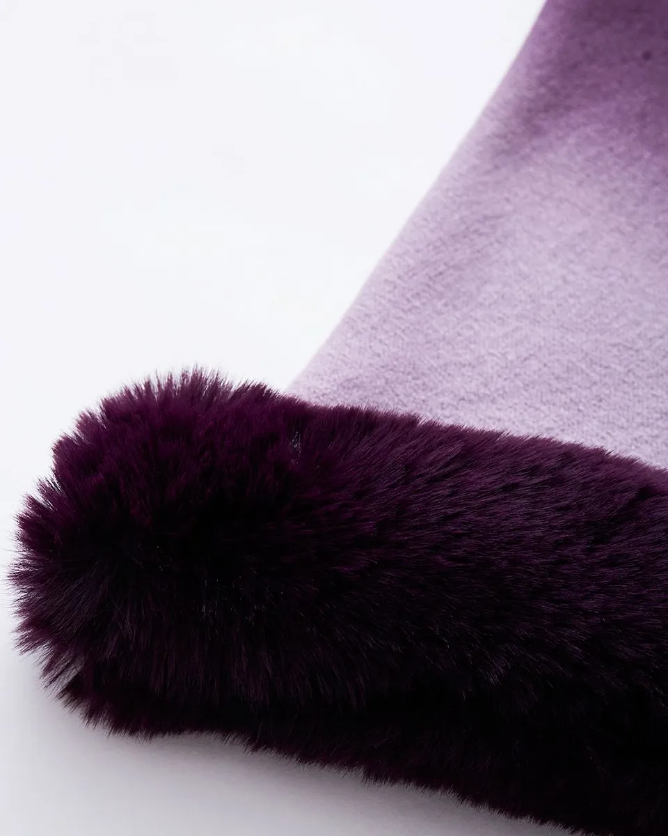 Pankh lewy woolen fur shawl/cape