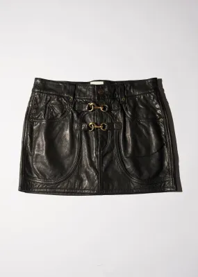 Paulina Leather Mini Skirt