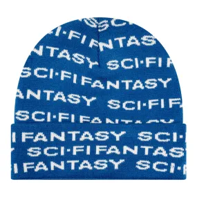 Sci-Fi Fantasy 'Repeat Logo' Beanie (Blue)