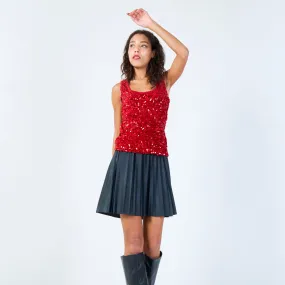 Sequin sleeveless party top wholesale