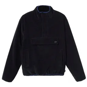 STÜSSY CORDUROY MOCK PULLOVER // BLACK