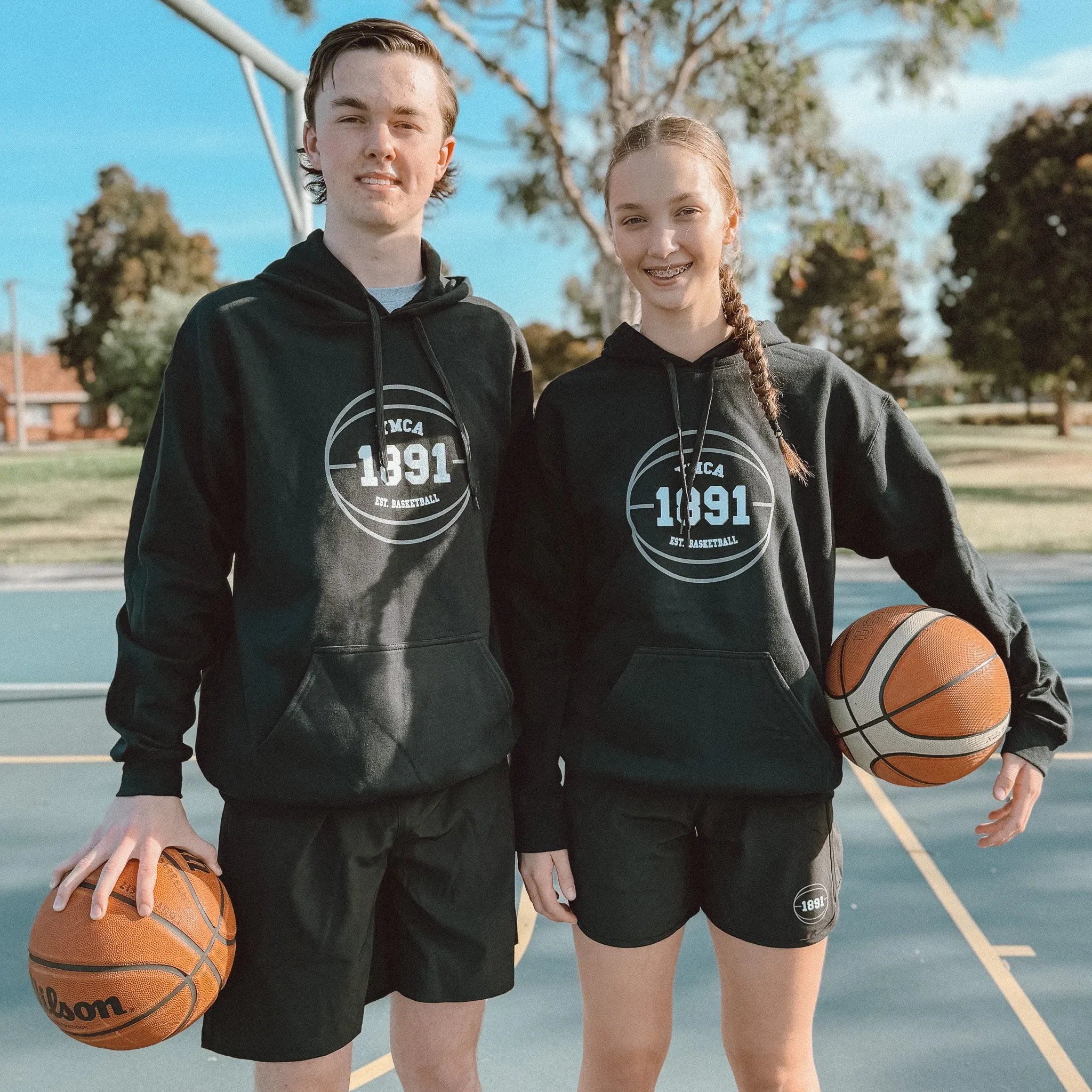 Unisex 1891 Basketball Hoodie - Black