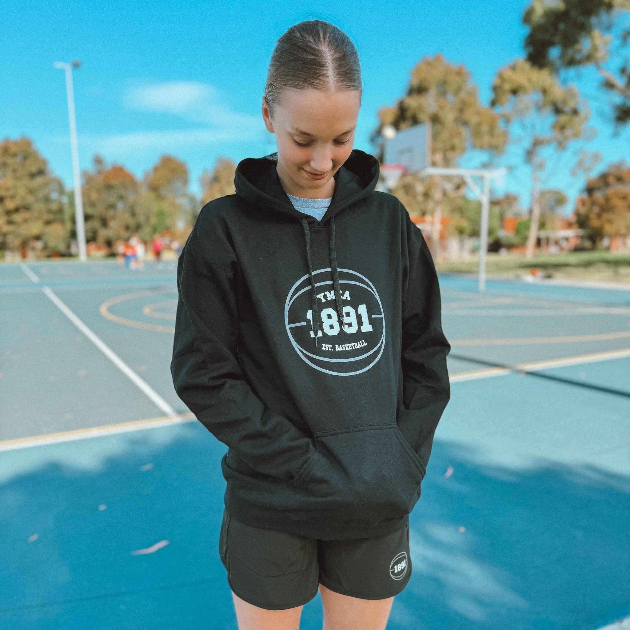 Unisex 1891 Basketball Hoodie - Black