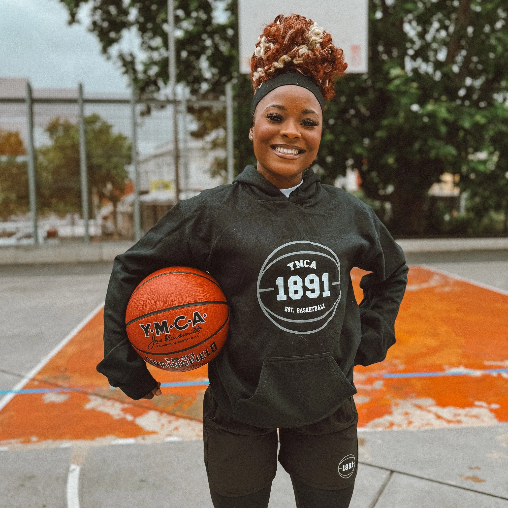 Unisex 1891 Basketball Hoodie - Black