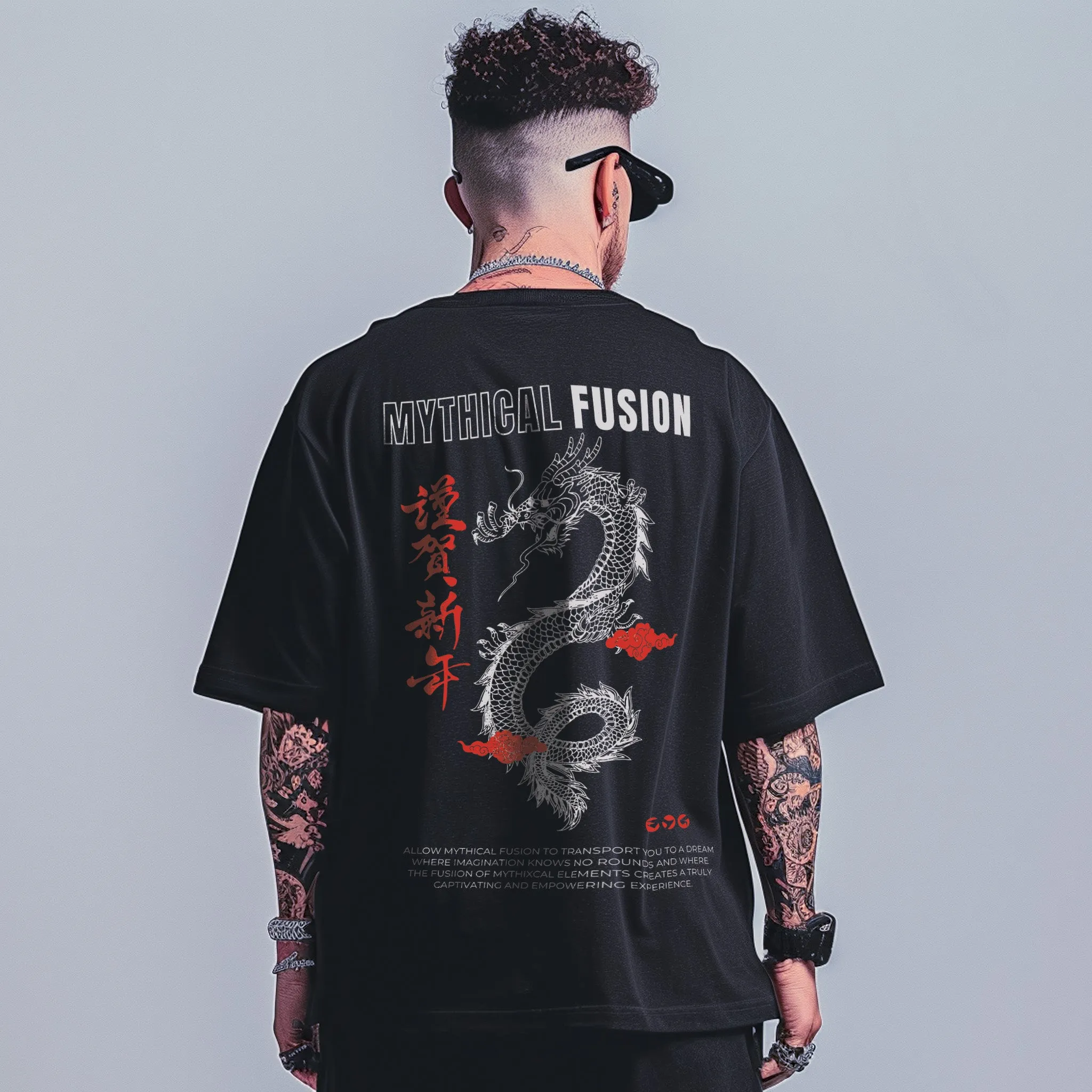 Unisex Mythical Fusion Oversized Graphic Tees