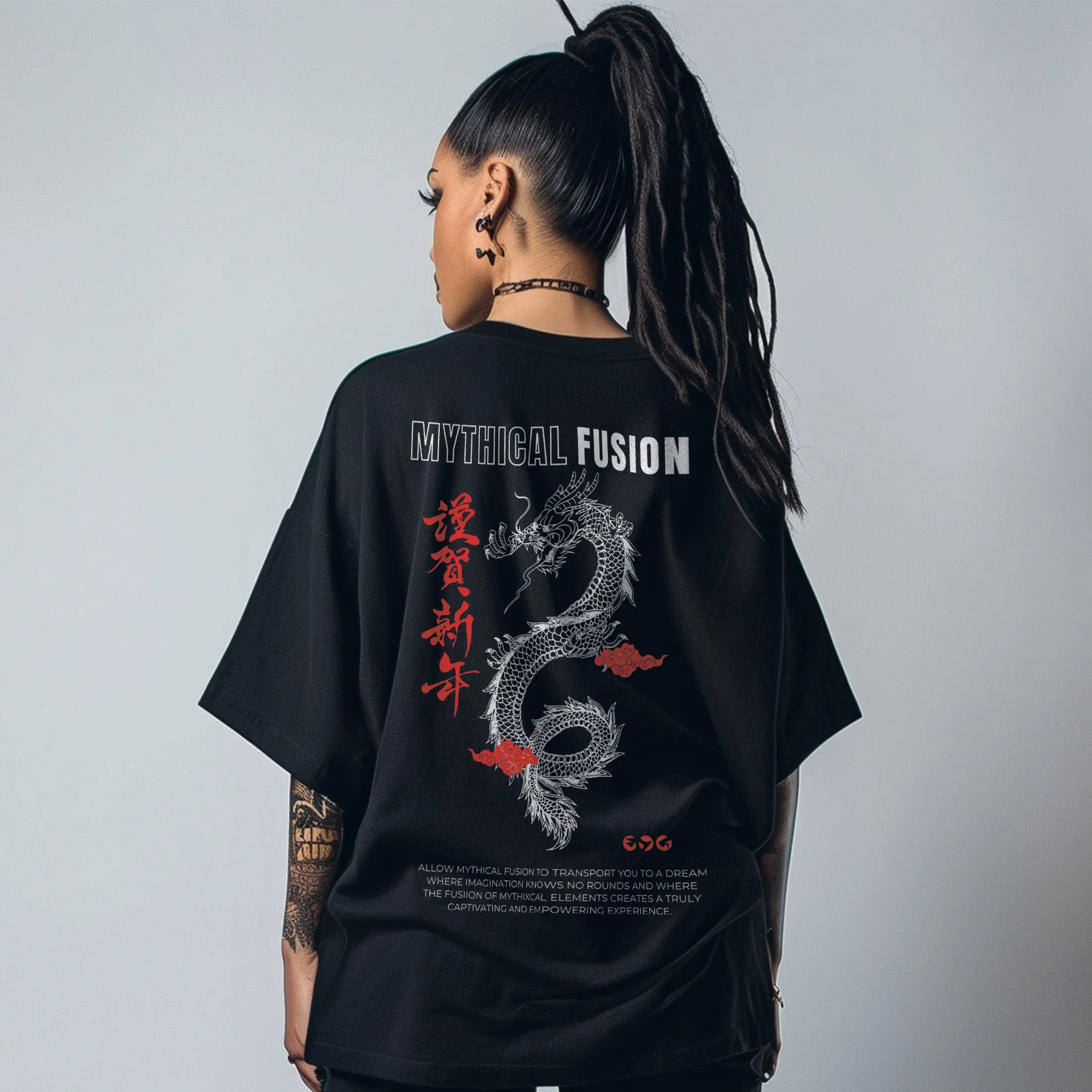 Unisex Mythical Fusion Oversized Graphic Tees