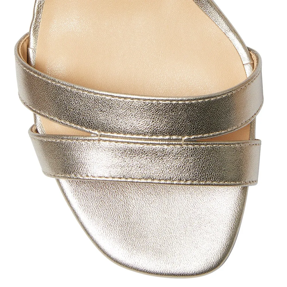 Utopia Heel in Pewter Leather