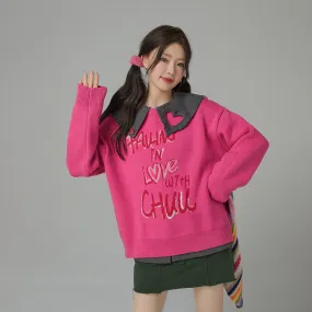 You And I Loose Fit Long Sleeve Knit Sweater